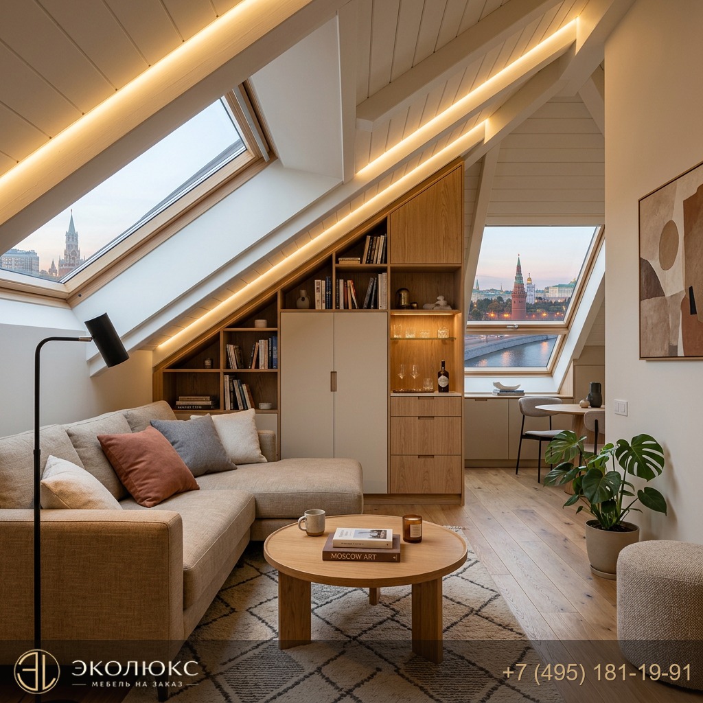 Мебель со скошенным потолком